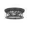 Z-Lite Clarion 3 Light Flush Mount, Matte Black & Inner Clear Water & Outer Clear 493F3-MB - alternate 3